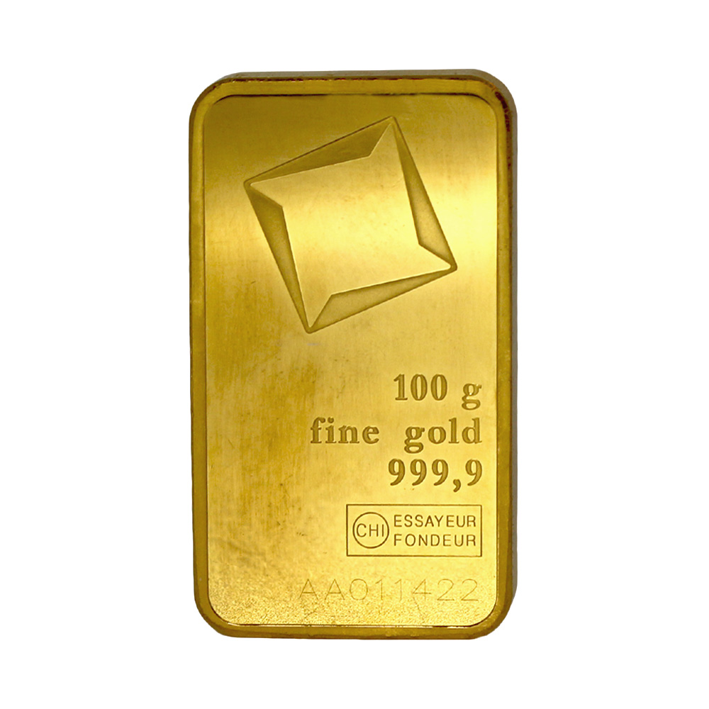 Gold Bar Circulated Valcambi 100 g