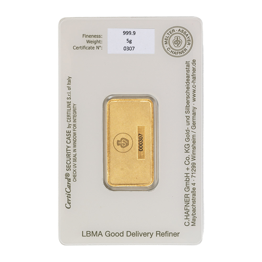 Gold Bar C.Hafner 5 g