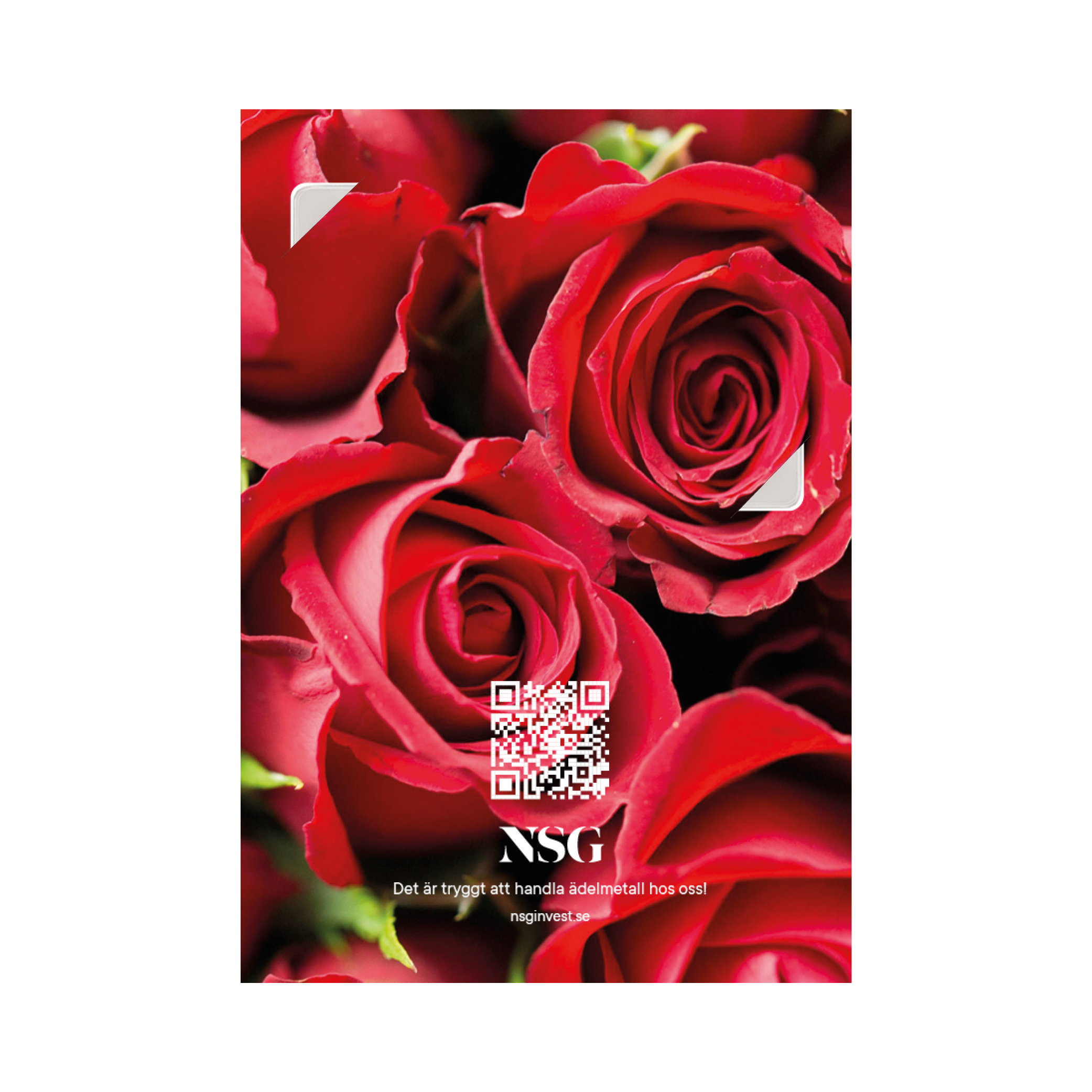 24K GOLD BAR C.HAFNER 1 G + SLEEVE ROSES