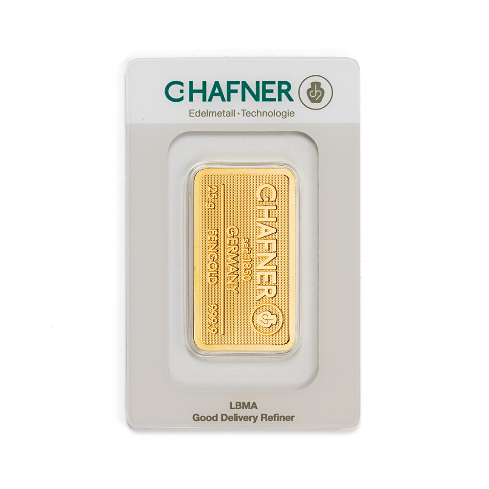 Gold bar C.Hafner 25 g