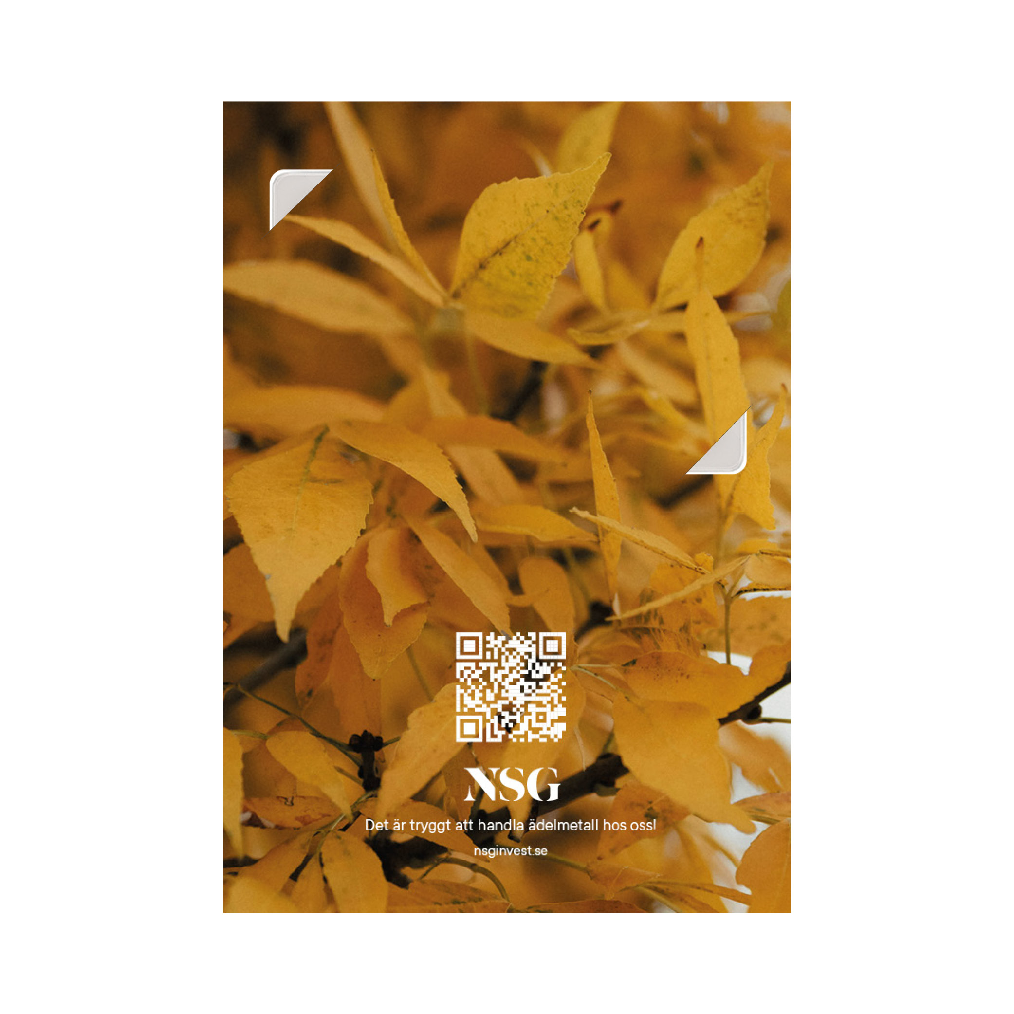 24K GOLD BAR C.HAFNER 2 G + SLEEVE AUTUM LEAF