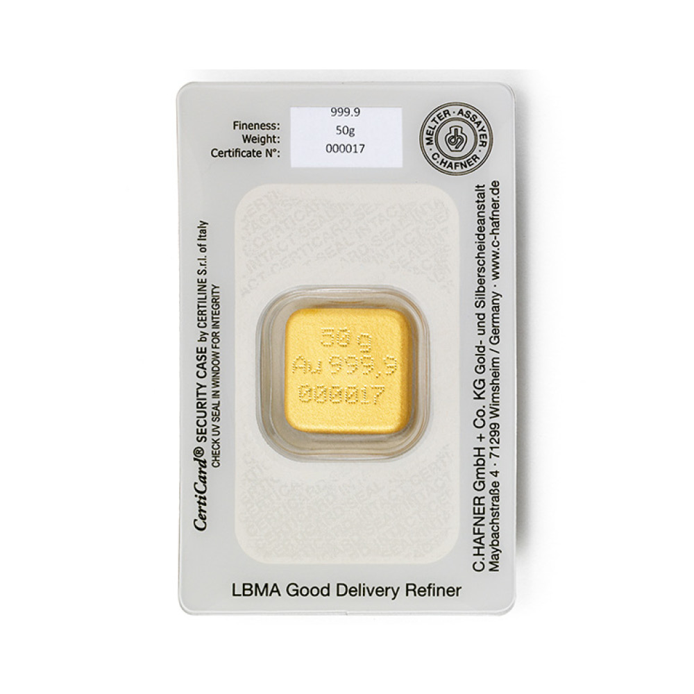 Gold Bar Casted C.Hafner 50 g